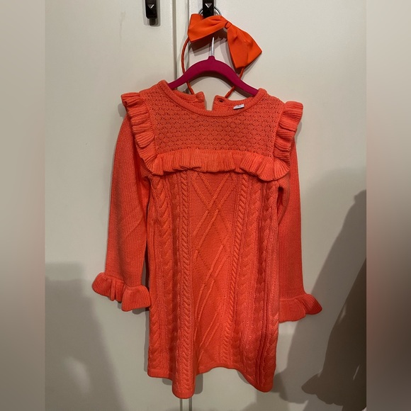 Janie and Jack Dresses Janie And Jack Orange Sweater Dress Size 5